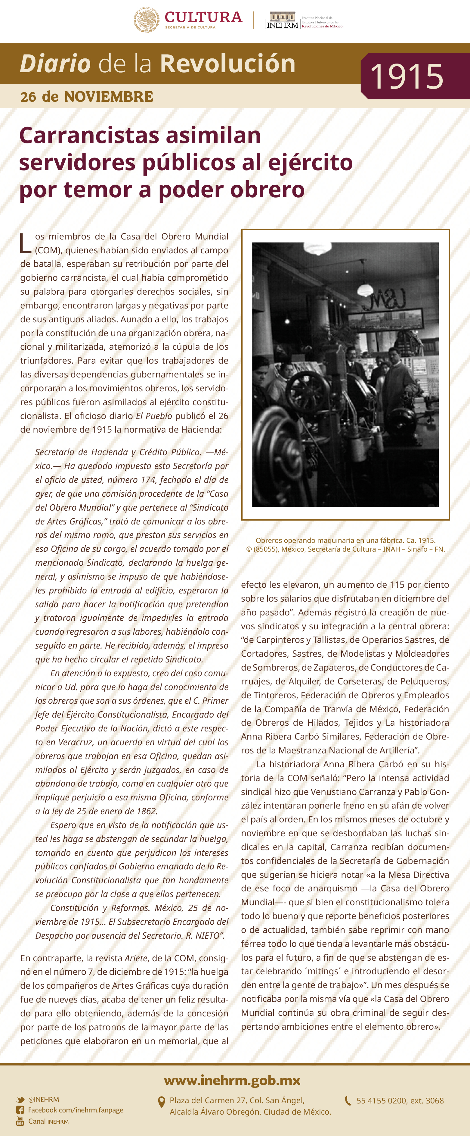 26 de noviembre 1915