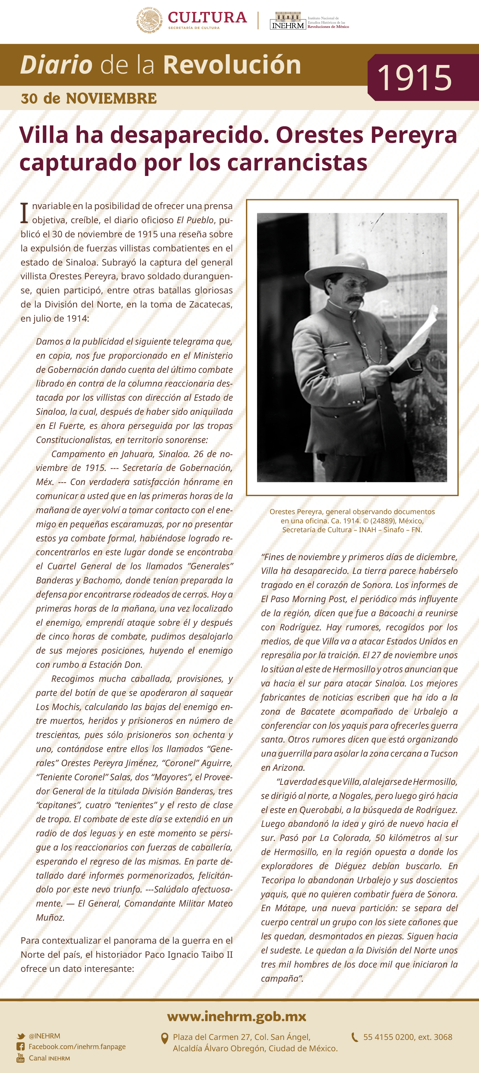 30 de noviembre 1915