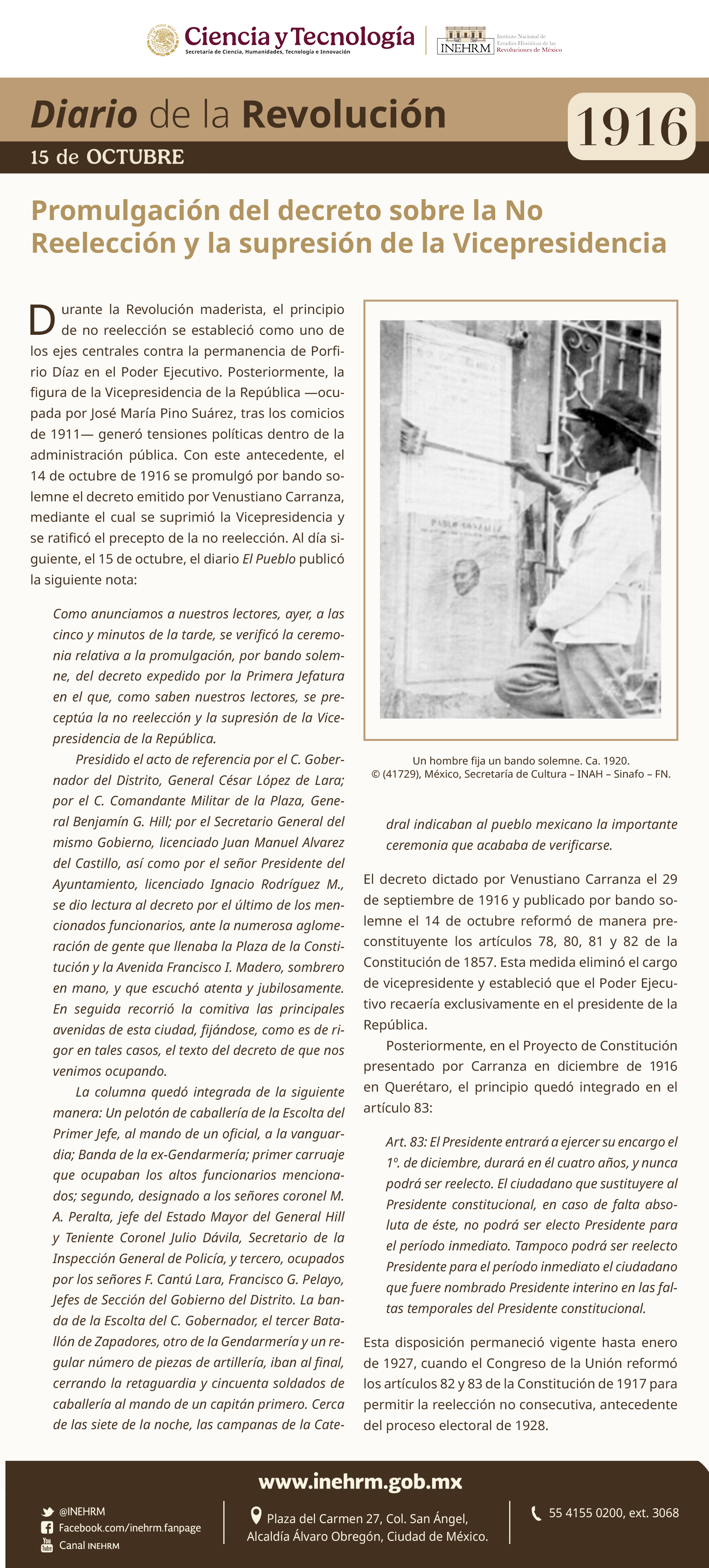 15 de octubre 1916
