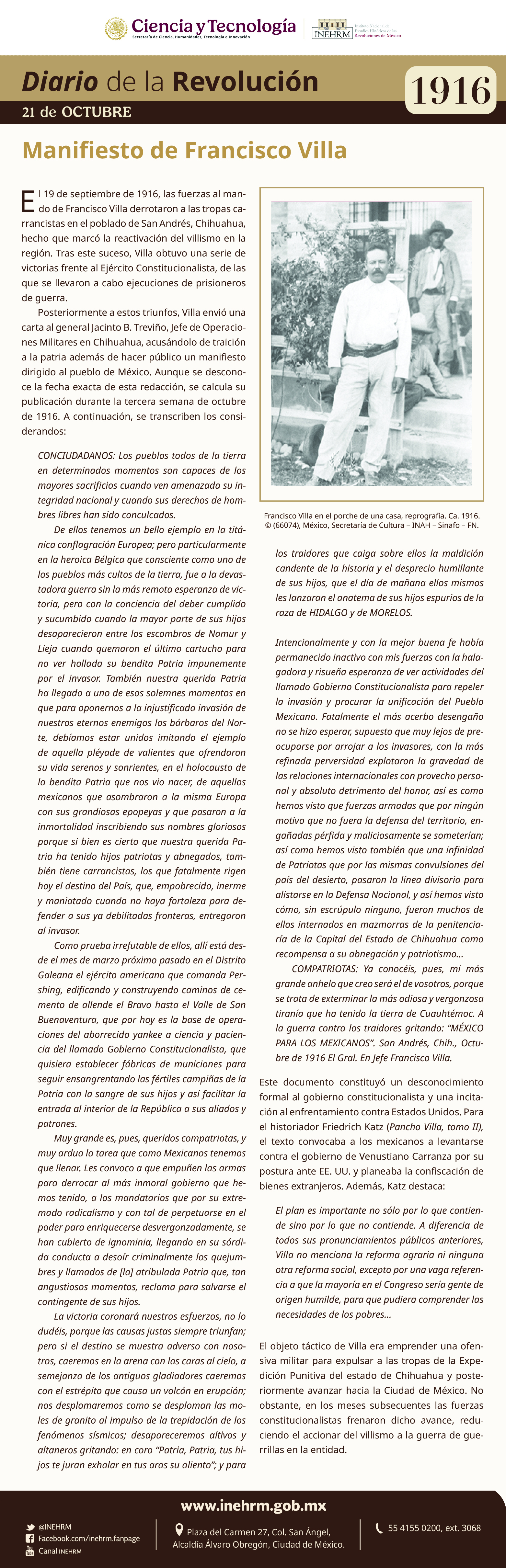 21 de octubre 1916