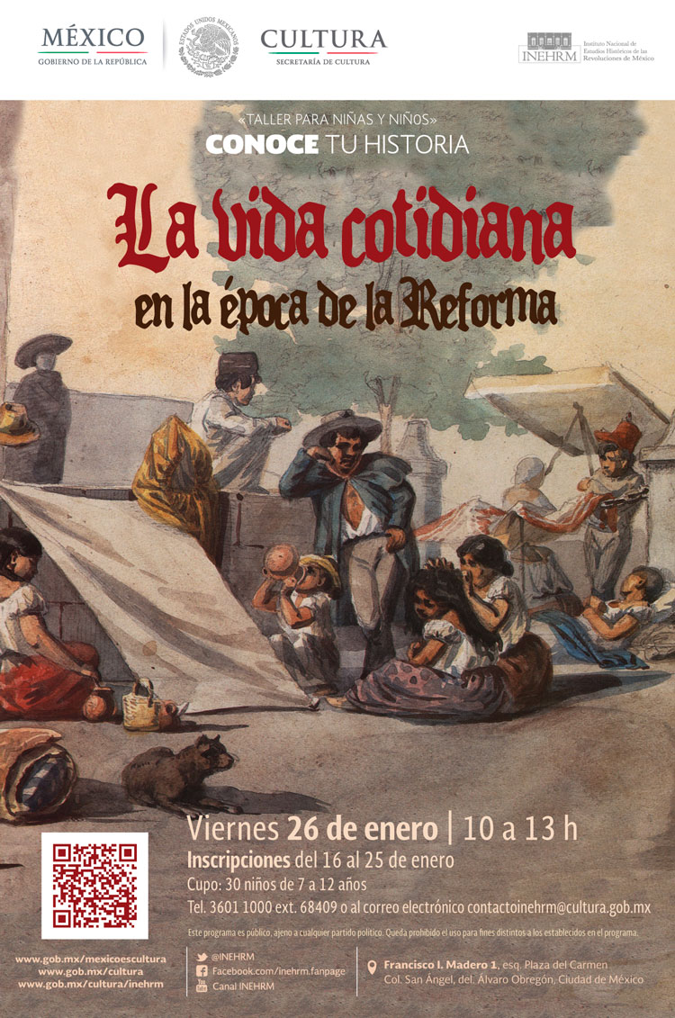 Taller para ni&ntilde;os: Vida cotidiana en la &eacute;poca de la reforma